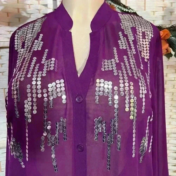 Sofia by Sofia Vergare Women’s Sheer Blouse - Picture 7 of 8